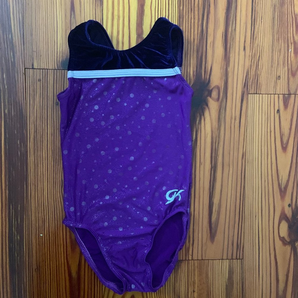 GK Elite purple leotard child size small